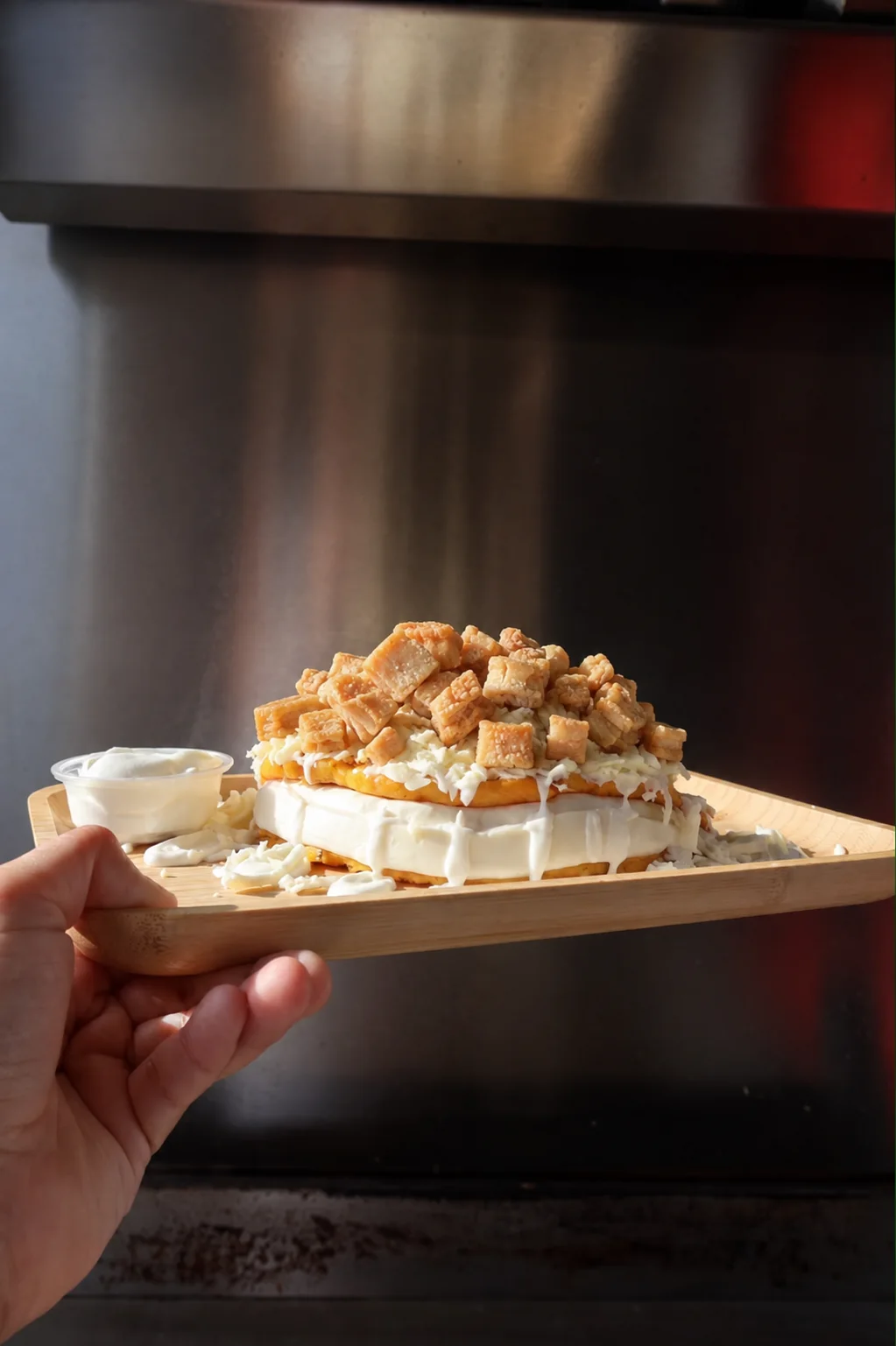 Cachapa con Chicharrón